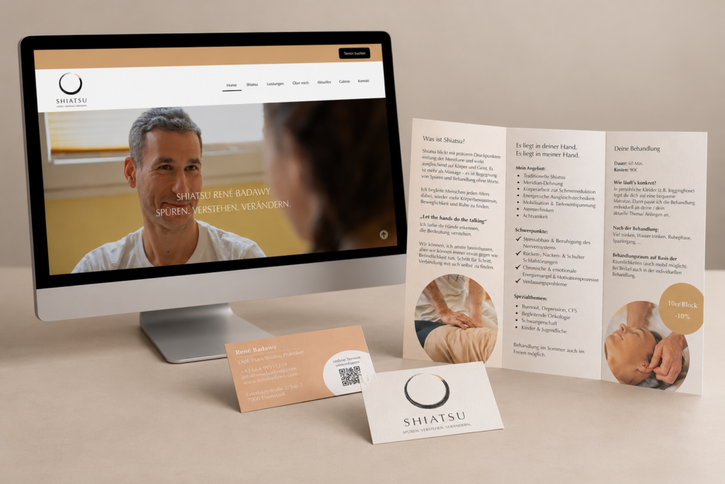 Website & Drucksorten für Shiatsu René Badawy